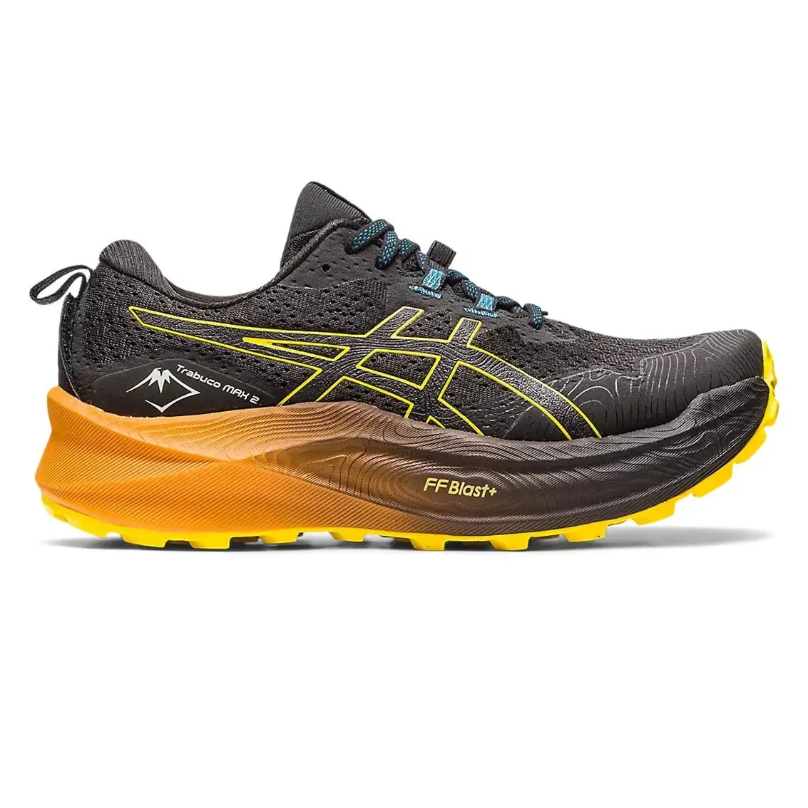 Mens ASICS Trabuco Max 2 - Black / Golden Yellow