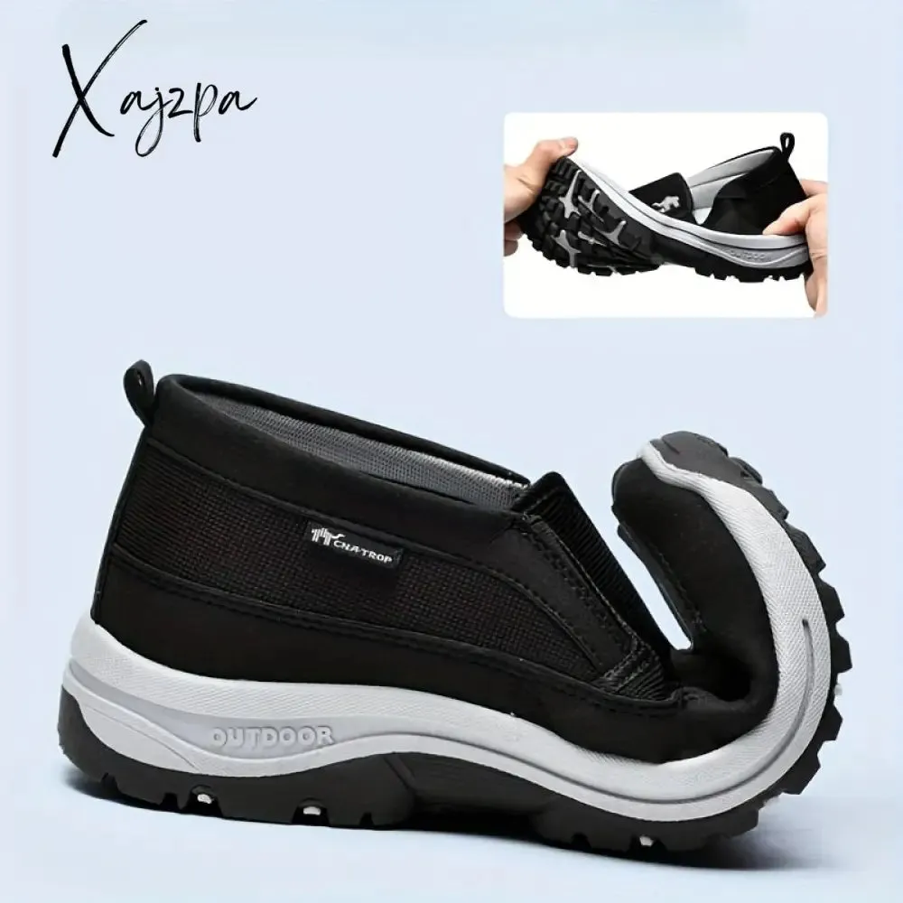 Mens Breathable Athletic Slip-on Sneakers - Comfort Walking Shoes for Everyday Leisure