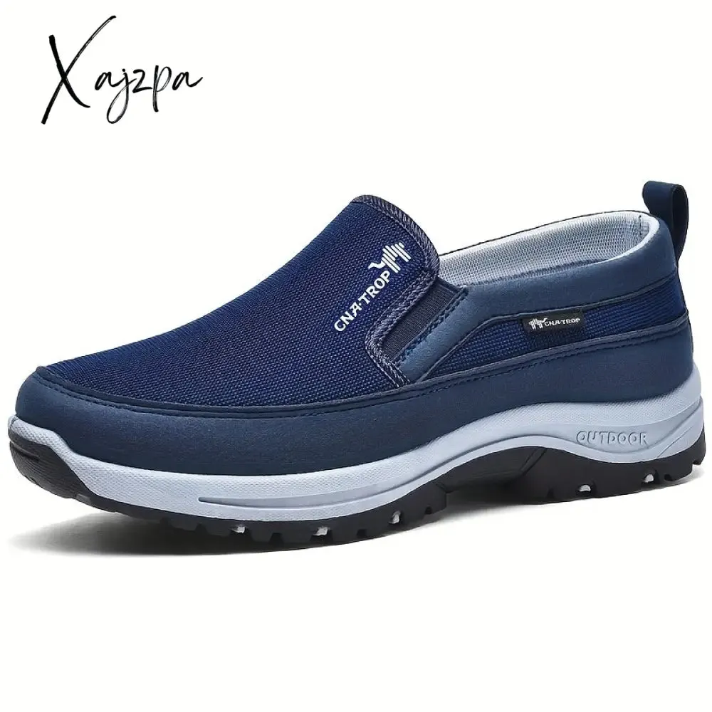 Mens Breathable Athletic Slip-on Sneakers - Comfort Walking Shoes for Everyday Leisure