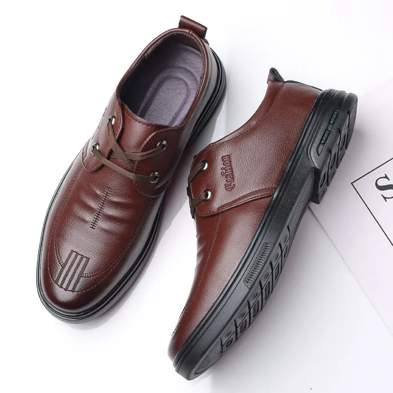 Men's Genuine Leather Casual Lace Up Moccasins | Driving Shoes