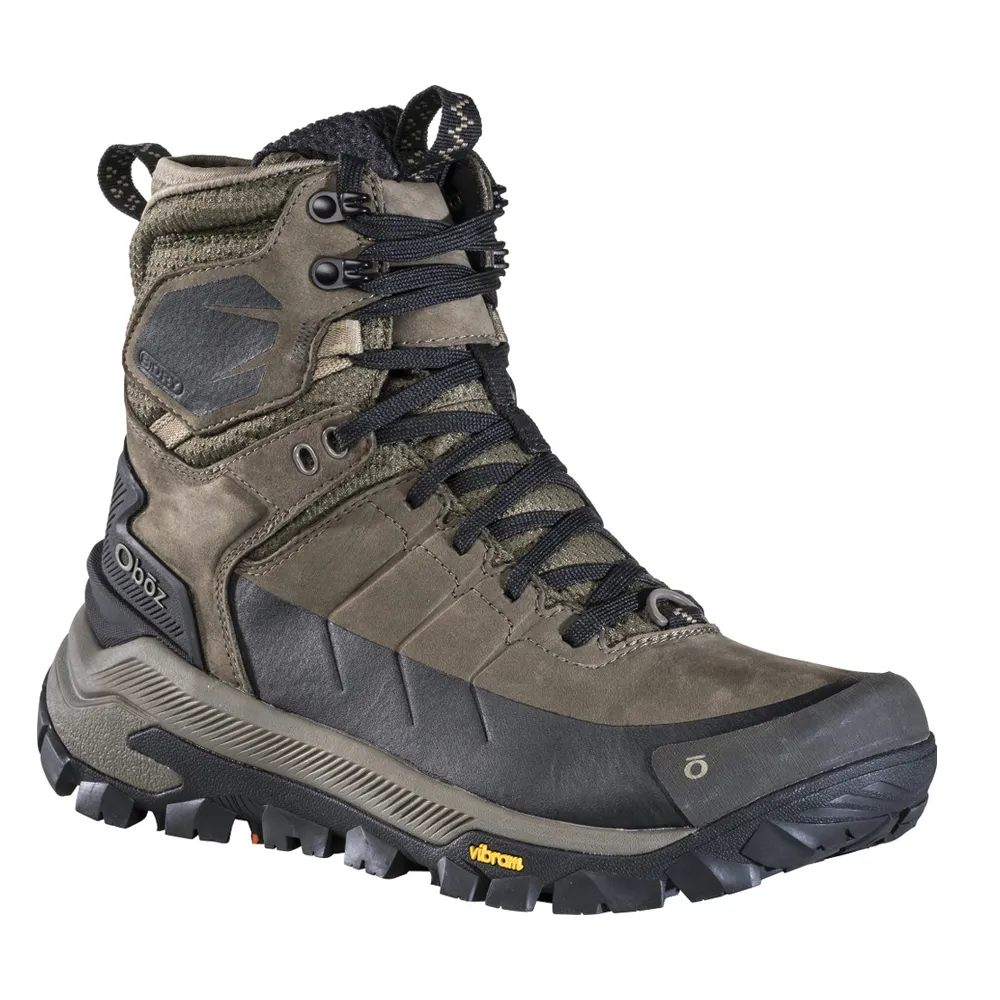 Men's Oboz Bangtail Mid Insulated Waterproof Color: Sediment