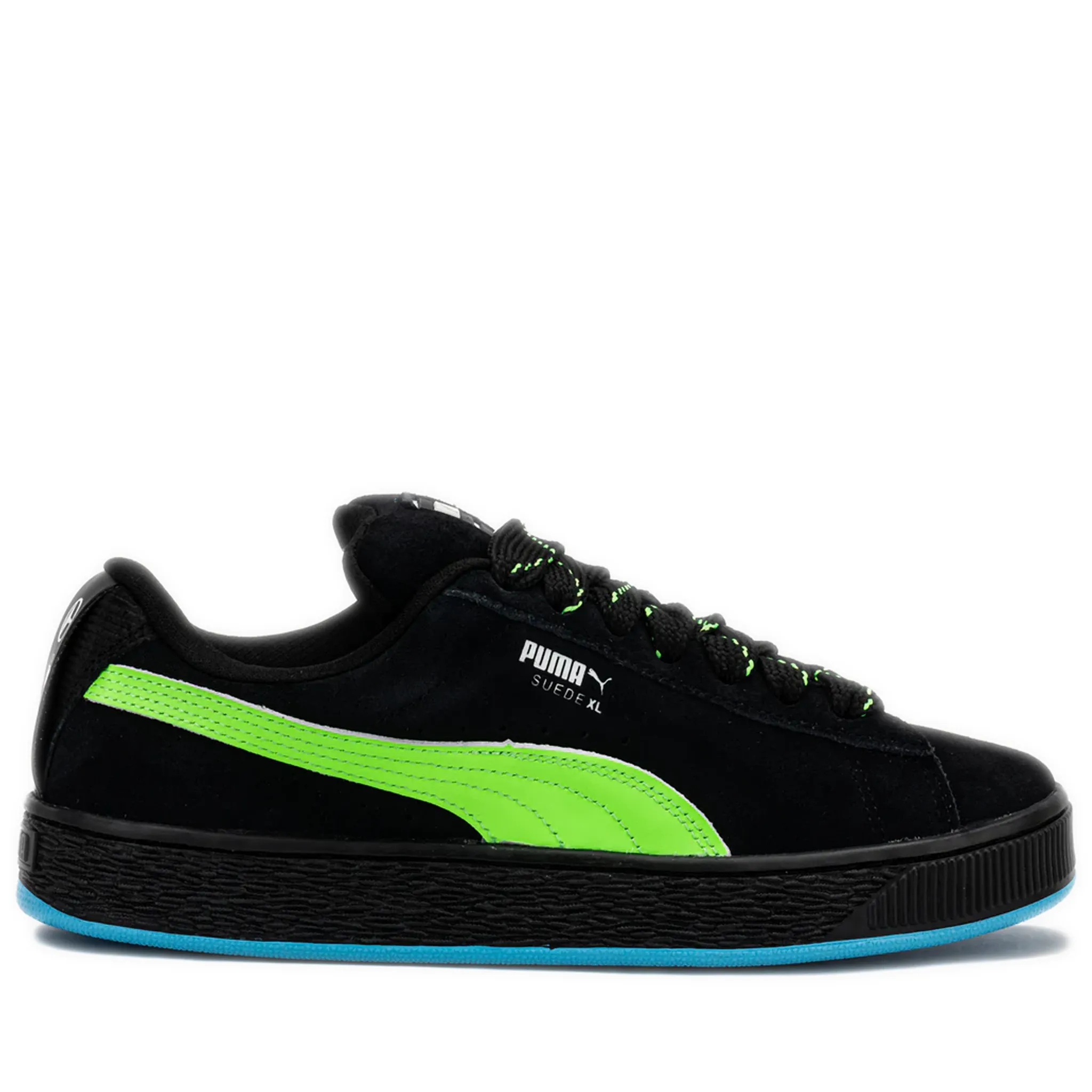 Men's Puma MAPF1 Suede XL Shoes - Black/Neon Green/Blue