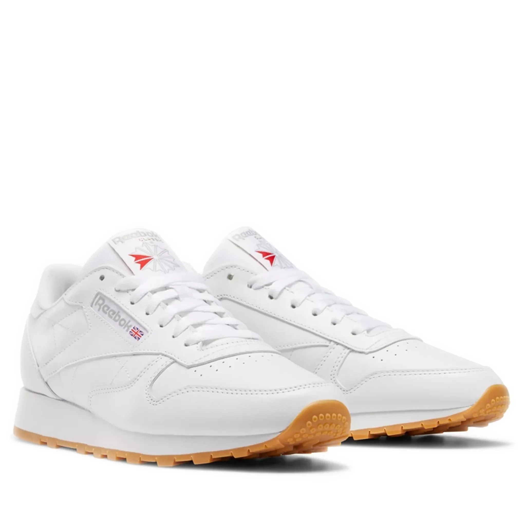 Men's Reebok Classic Leather Shoes - Ftwr White/Pure Grey 3/Reebok Rubber Gum-03