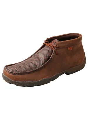 Men's Twisted X Brown Ostrich Driving Moc