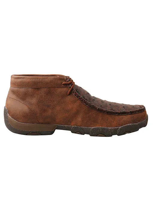 Men's Twisted X Brown Ostrich Driving Moc