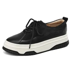 Monalisa Black Leather Sneakers