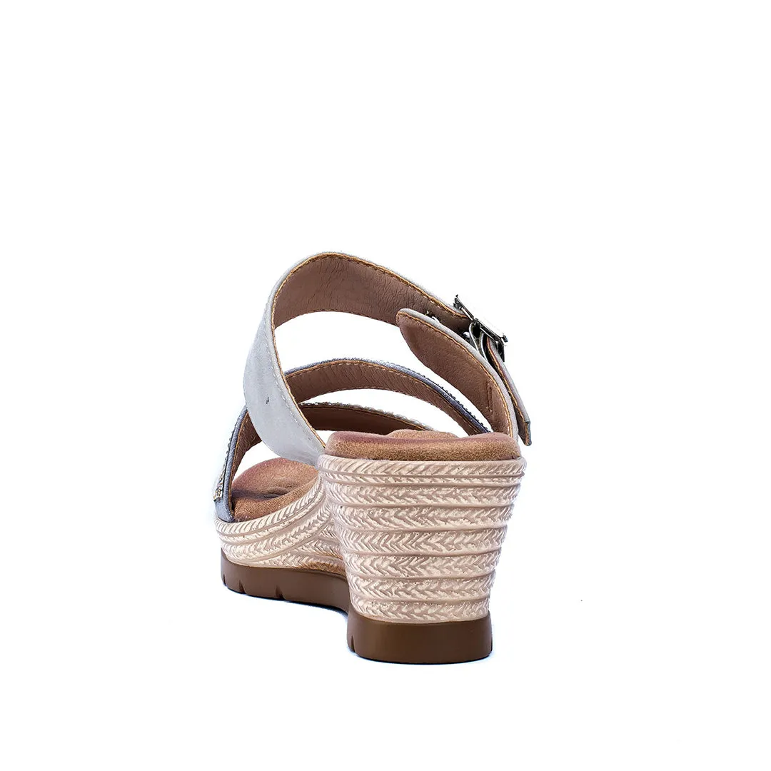 Monica Silver Espadrille Sandal