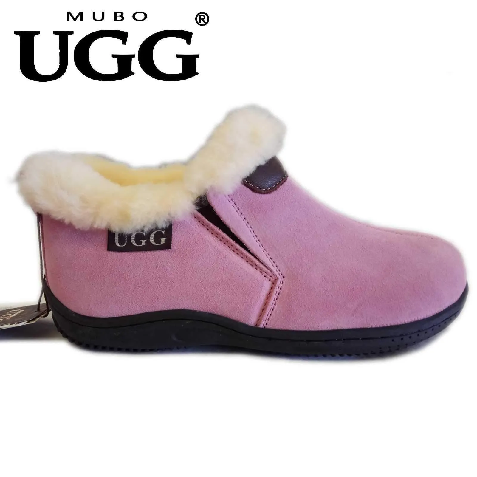 MUBO UGG Home Slipper Premium Sheepskin Shoes Antislip TPR Sole SN1006