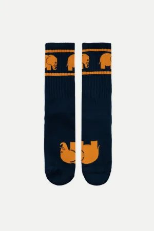 Navy Bamboo Athletic Socks