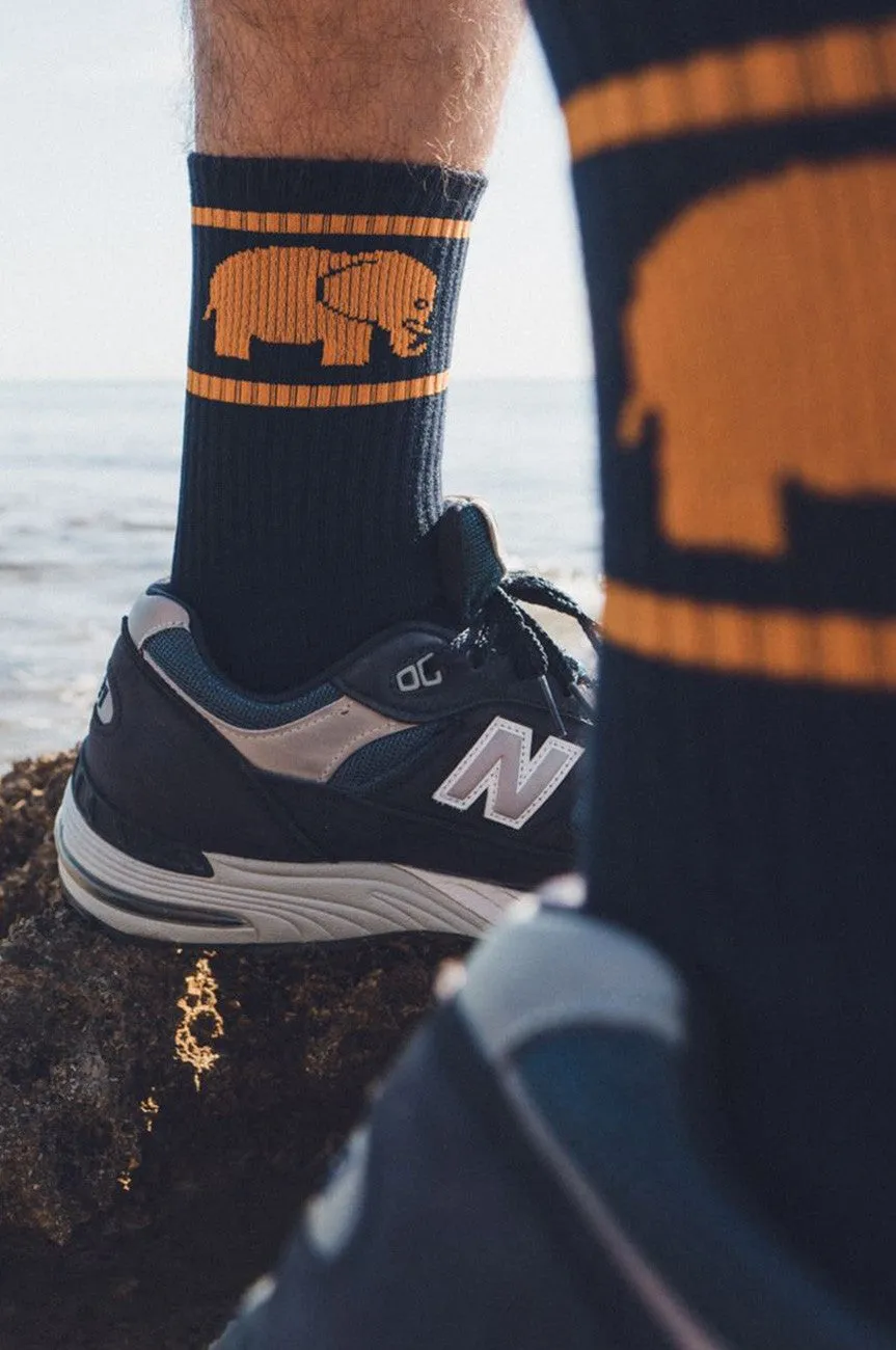 Navy Bamboo Athletic Socks