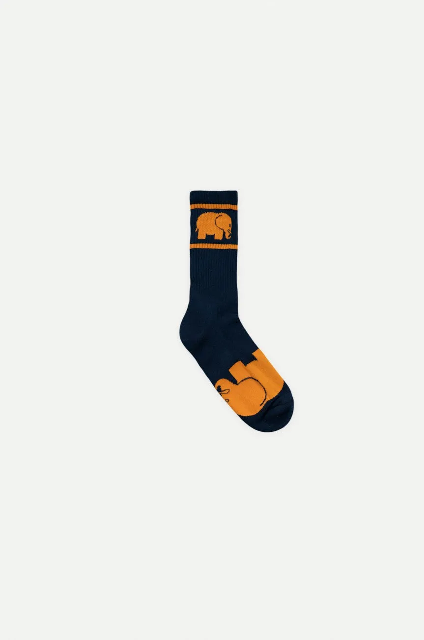 Navy Bamboo Athletic Socks