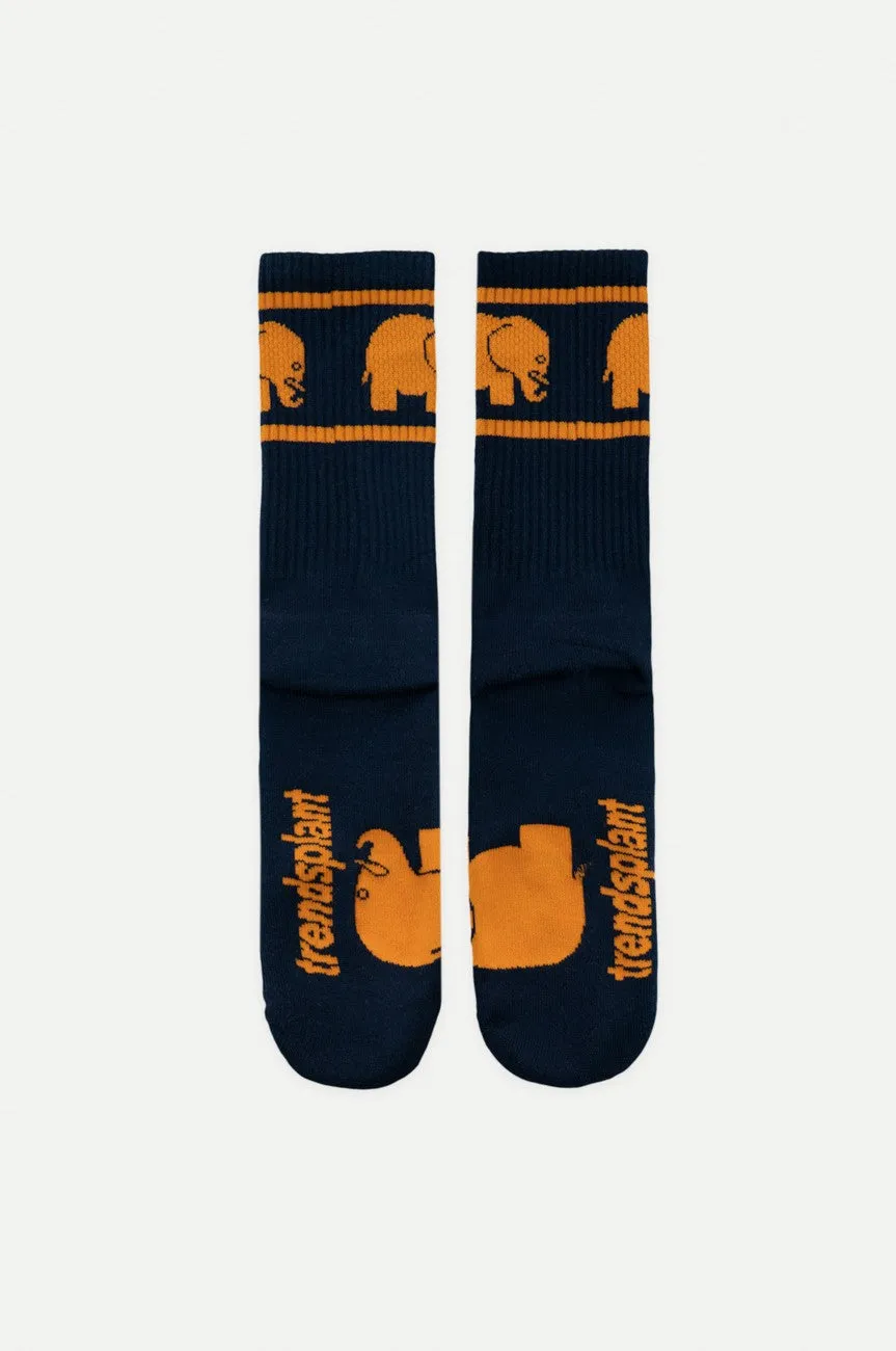 Navy Bamboo Athletic Socks