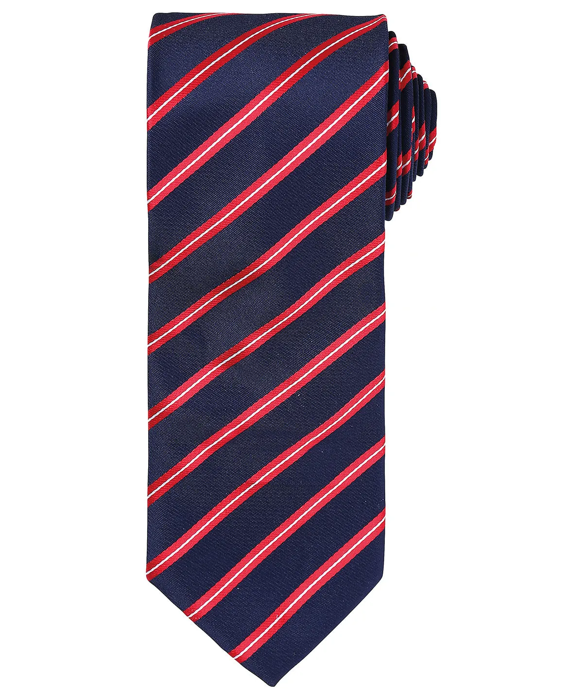 Navy/Red - Sports stripe tie