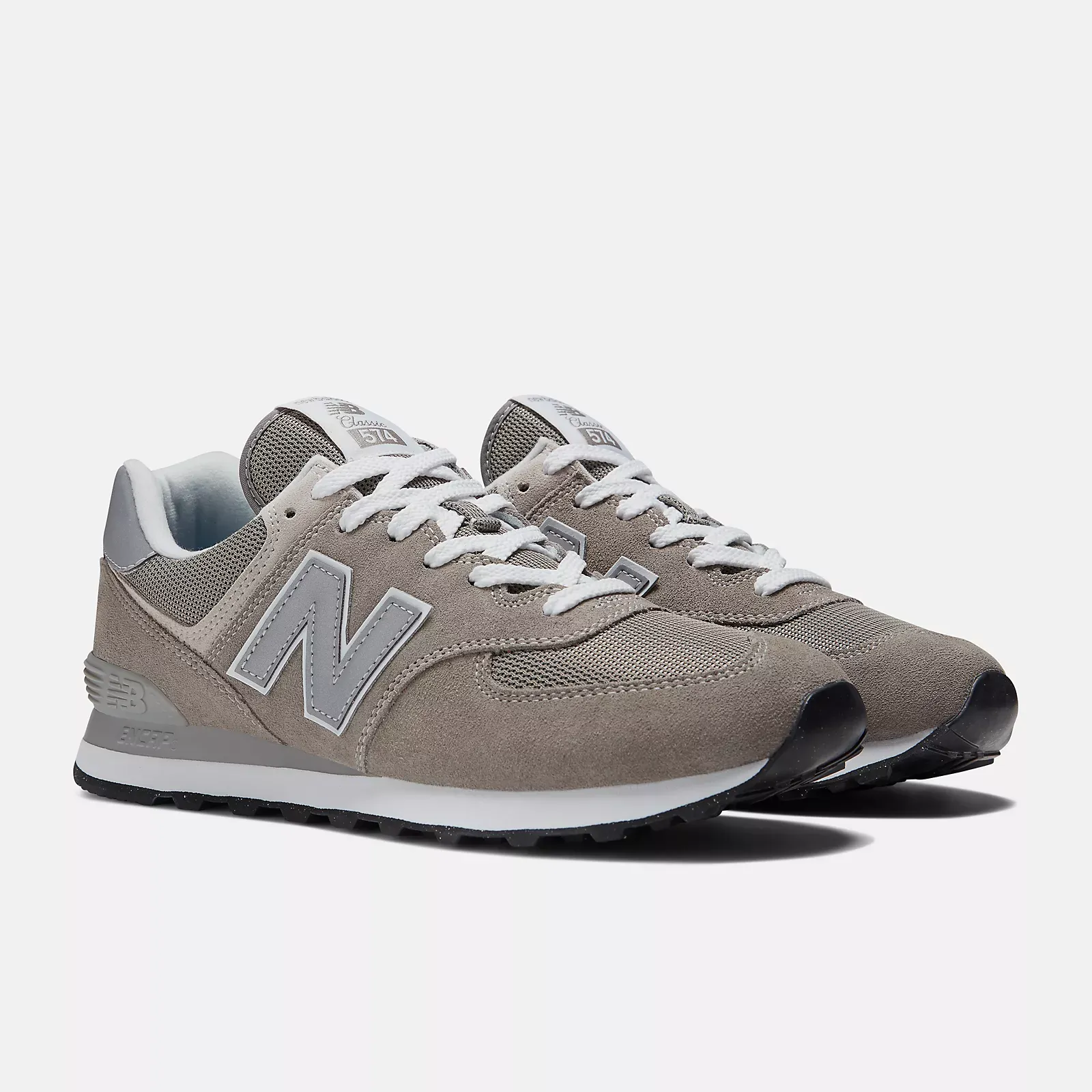 New Balance Men's 574 Core Shoes - Grey / White