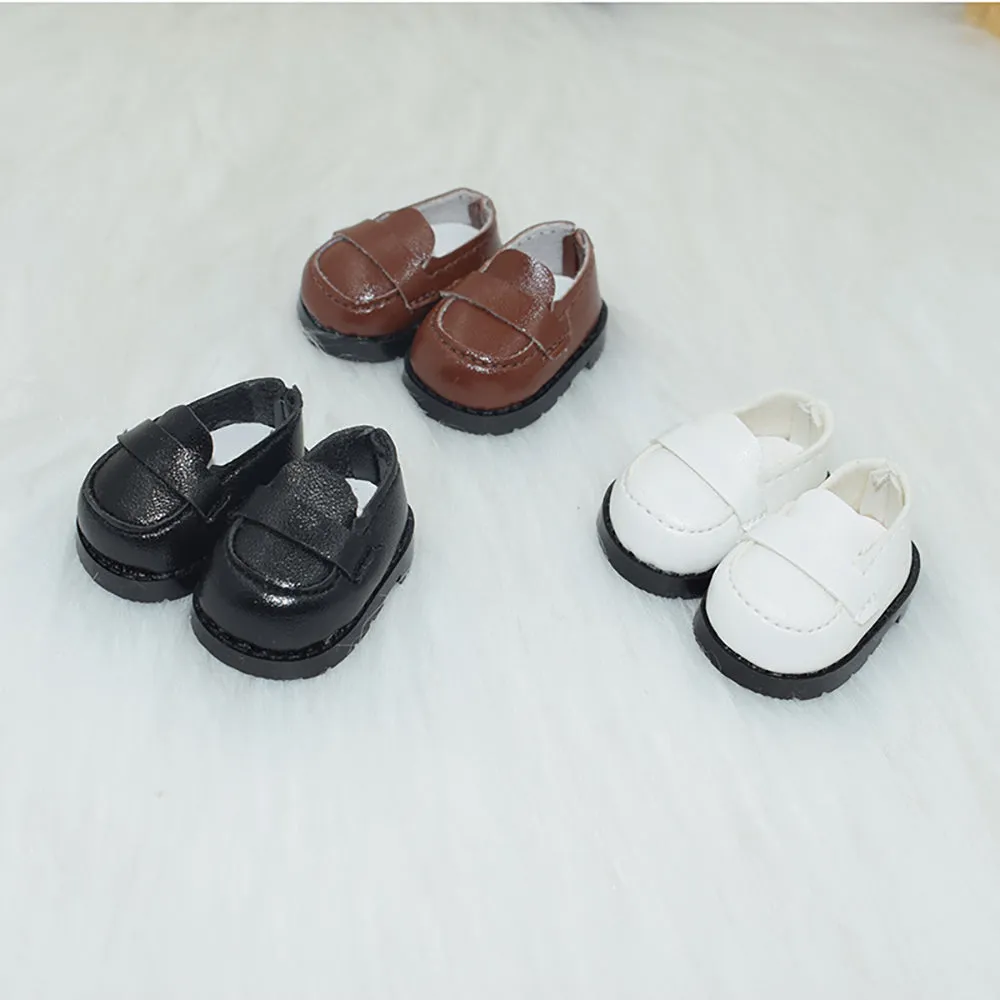 niannyyhouse 10cm Plush Doll Small Leather Shoes Length 3.8cm Plushie Doll Accessories Dress Up