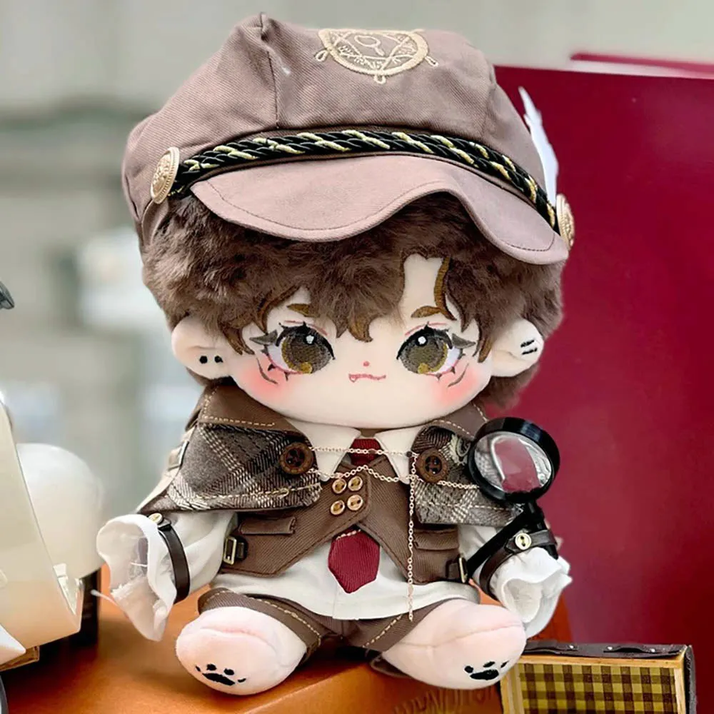 niannyyhouse 20cm Plush Doll Clothes Hat Shawl Dress Shirt Pants Vest Bow Tie Shoes Accessories Plaid Suit 8in Doll Dress Up