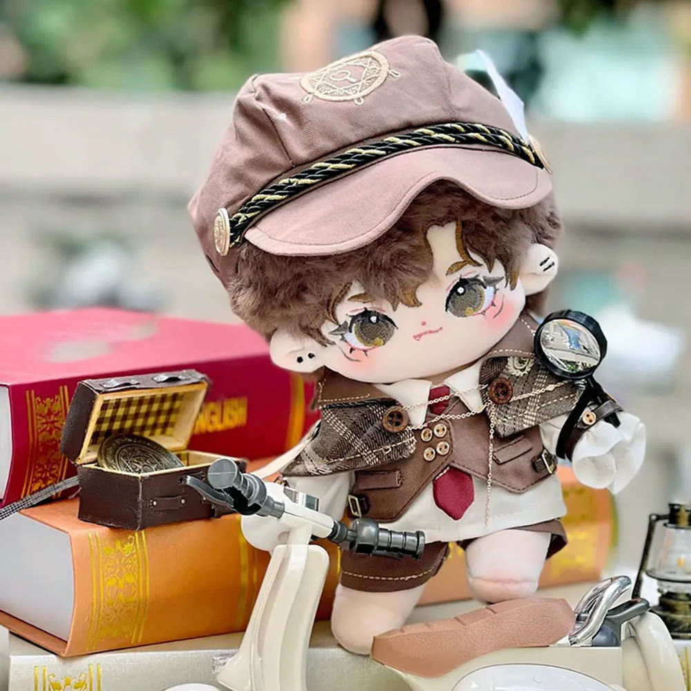 niannyyhouse 20cm Plush Doll Clothes Hat Shawl Dress Shirt Pants Vest Bow Tie Shoes Accessories Plaid Suit 8in Doll Dress Up