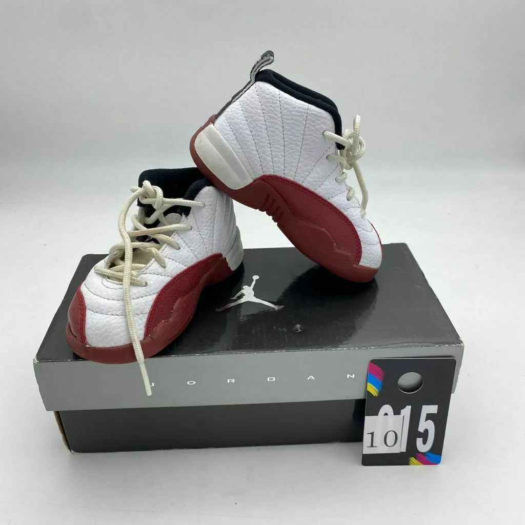 Nike Air Jordan 12 XII Retro Cherry White Red Black Kids Size 7c