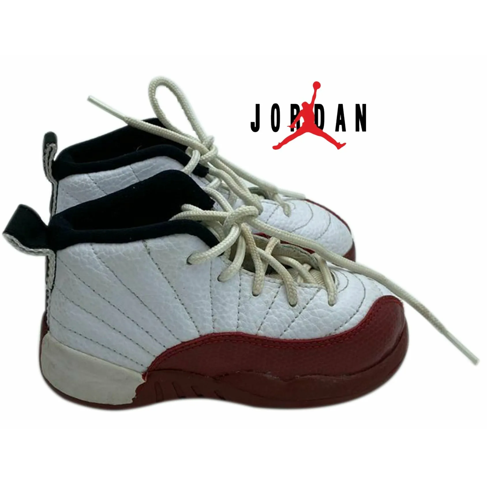 Nike Air Jordan 12 XII Retro Cherry White Red Black Kids Size 7c