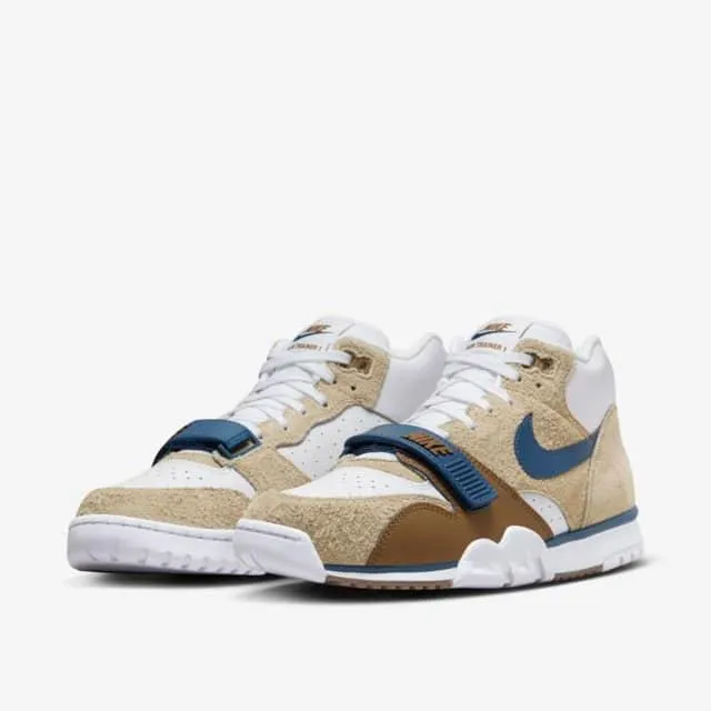 Nike Men's Air Trainer 1 Mid Shoes -  Limestone / Ale Brown / White / Valerian Blue