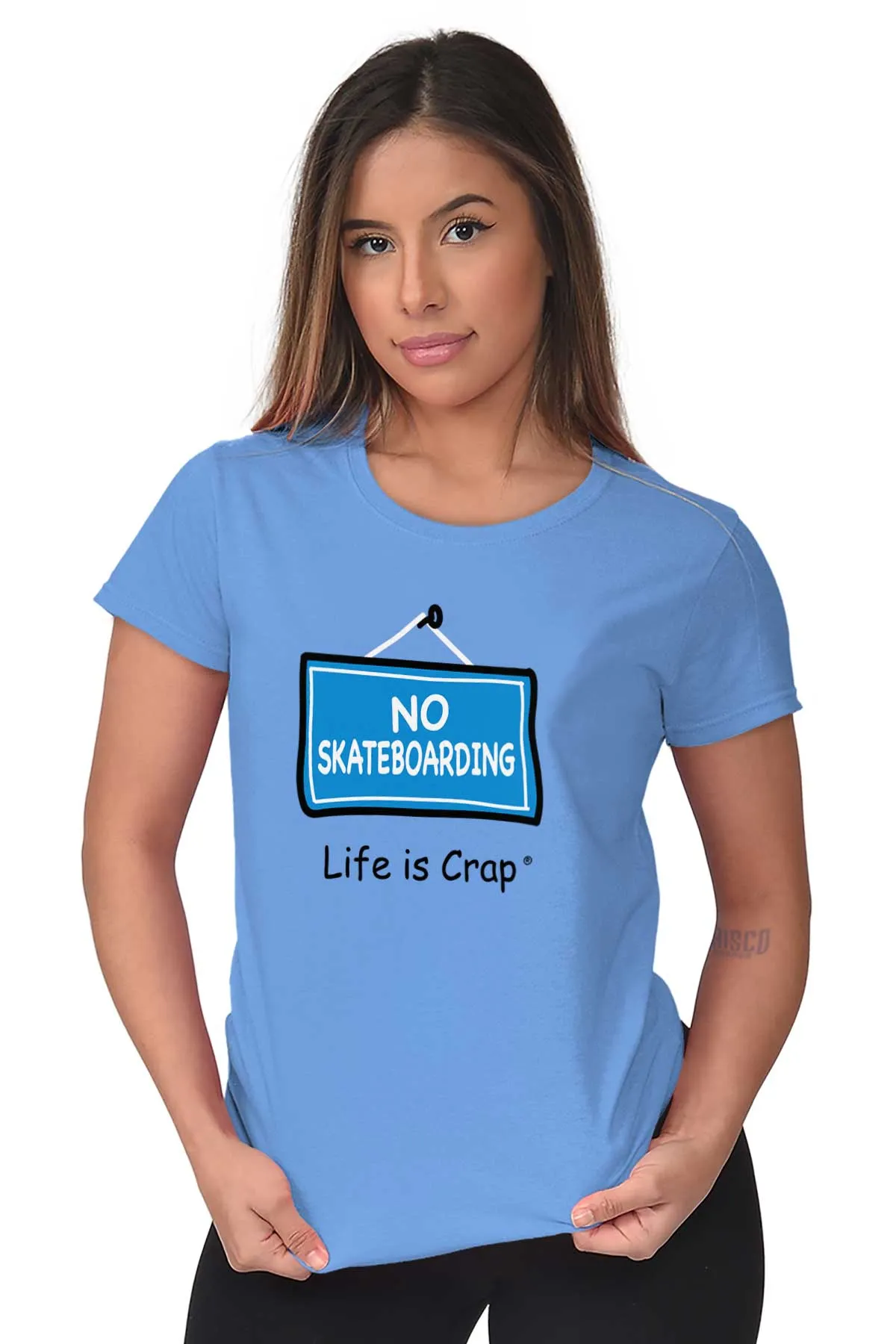 No Skateboarding Ladies T-Shirt