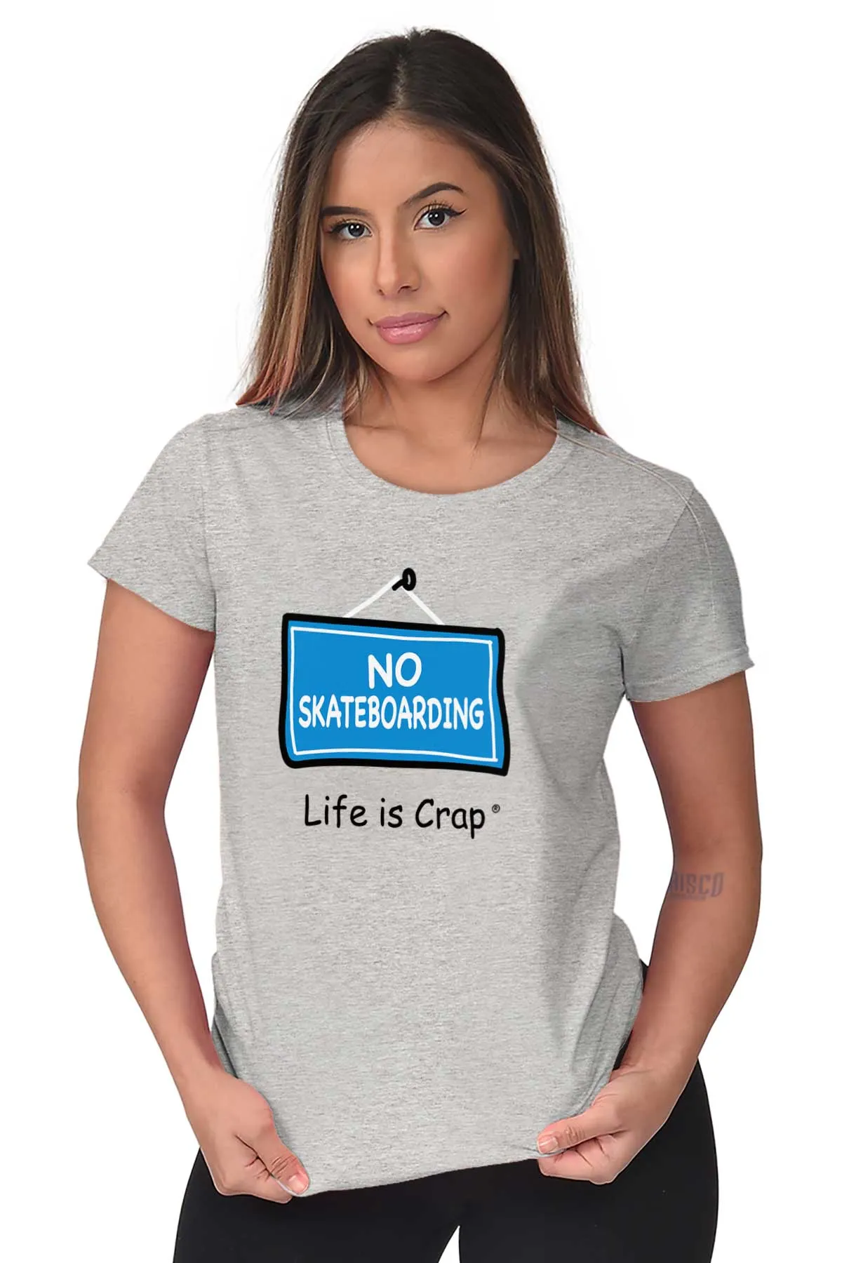 No Skateboarding Ladies T-Shirt