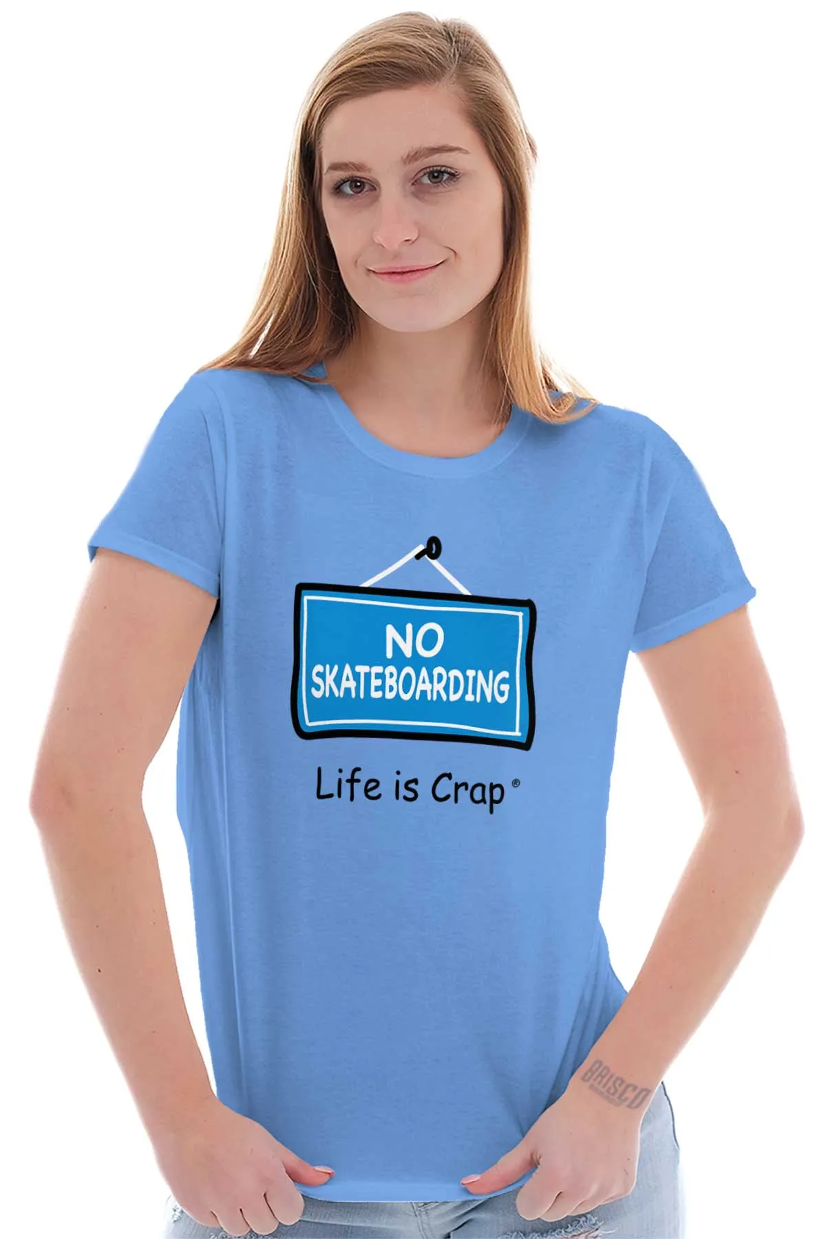 No Skateboarding Ladies T-Shirt