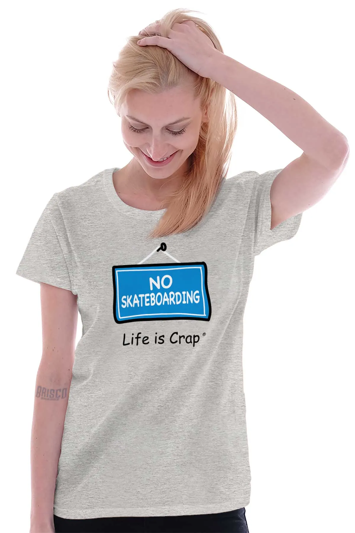 No Skateboarding Ladies T-Shirt