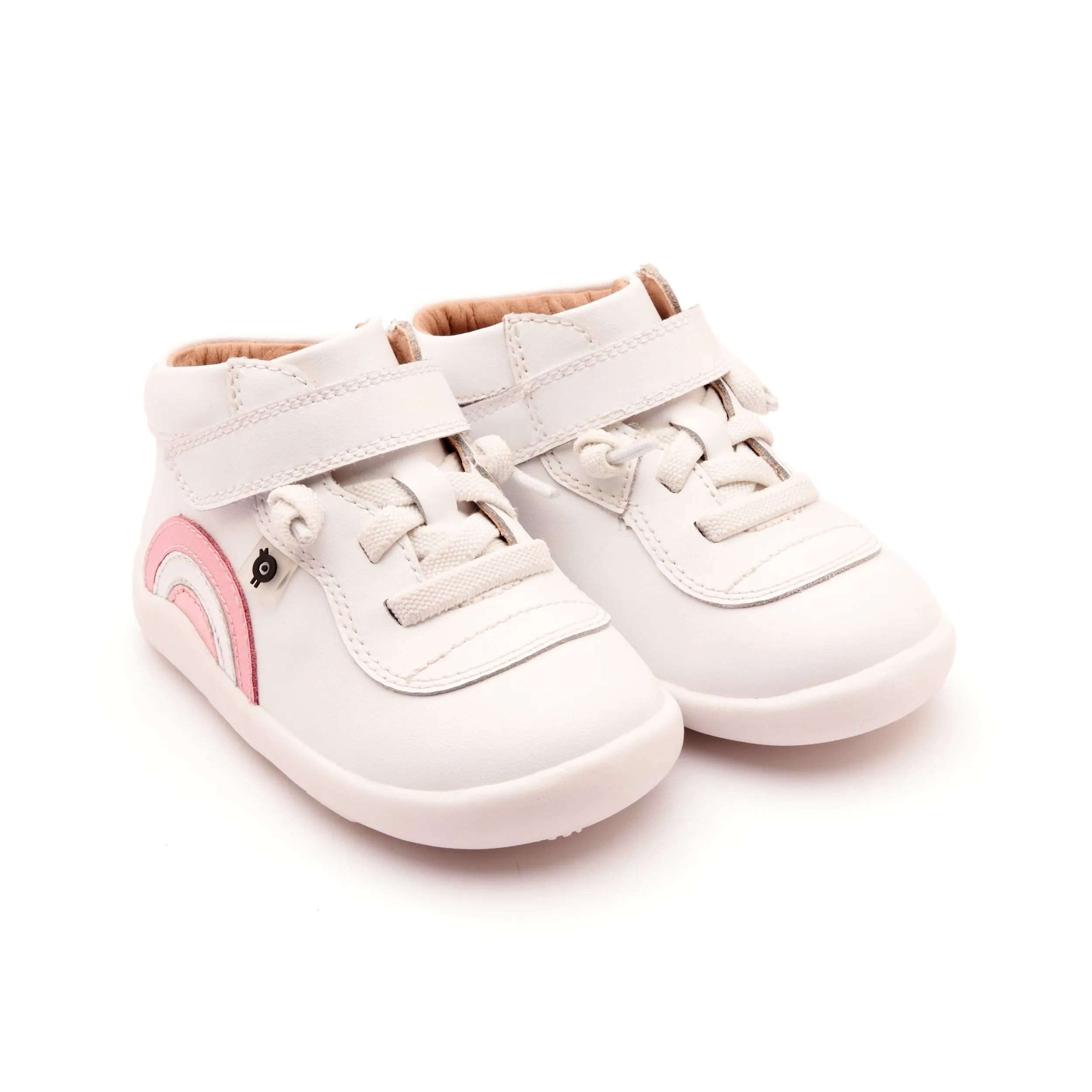 Old Soles Girl's 8055 Sun Bright Casual Shoes - Snow / Pearlised Pink / Silver / Pink Frost / White Sole