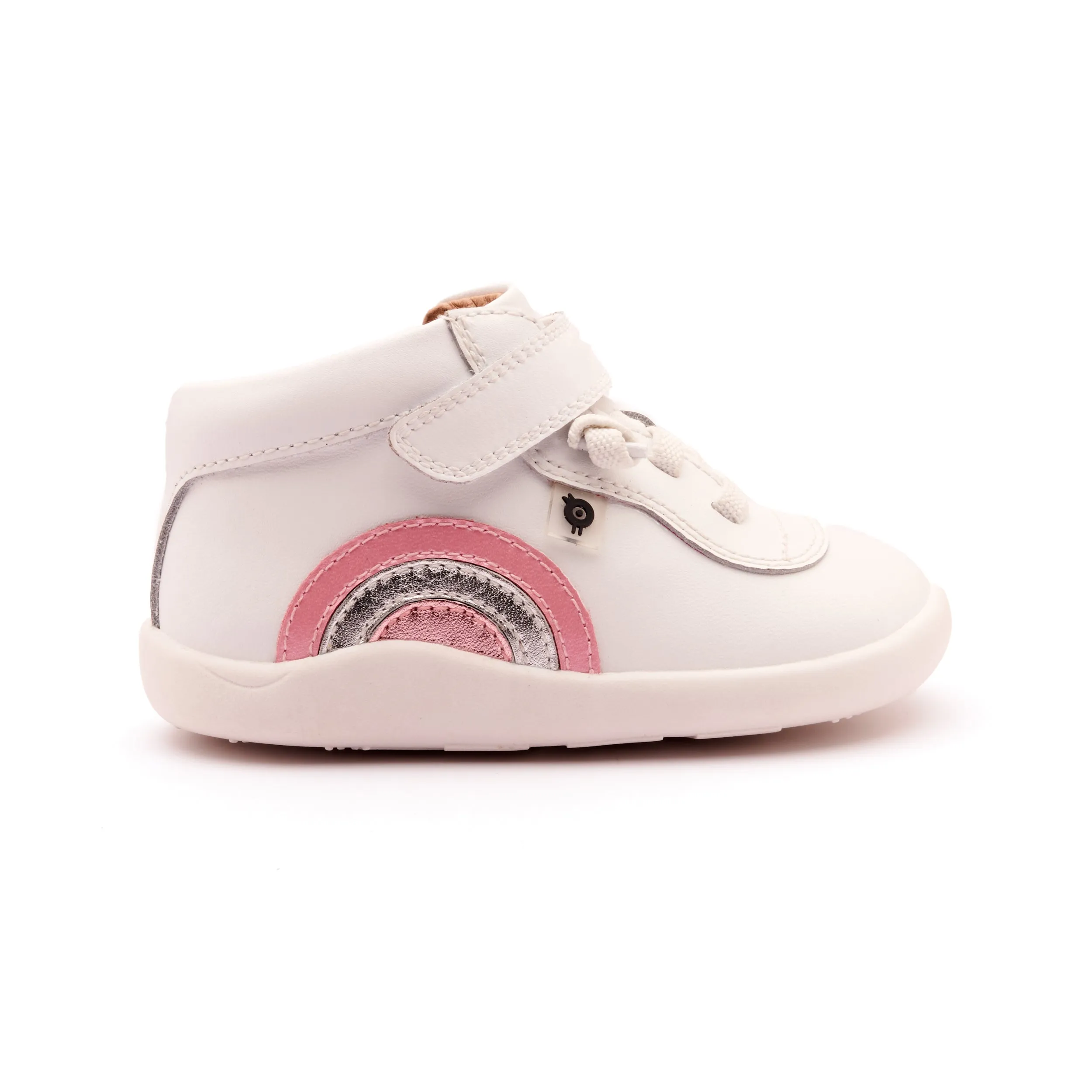 Old Soles Girl's 8055 Sun Bright Casual Shoes - Snow / Pearlised Pink / Silver / Pink Frost / White Sole