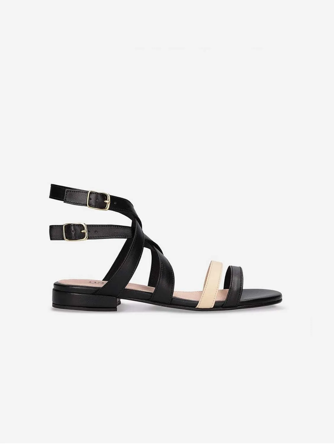 Olga Women's Vegan Apple Leather Sandals | Black