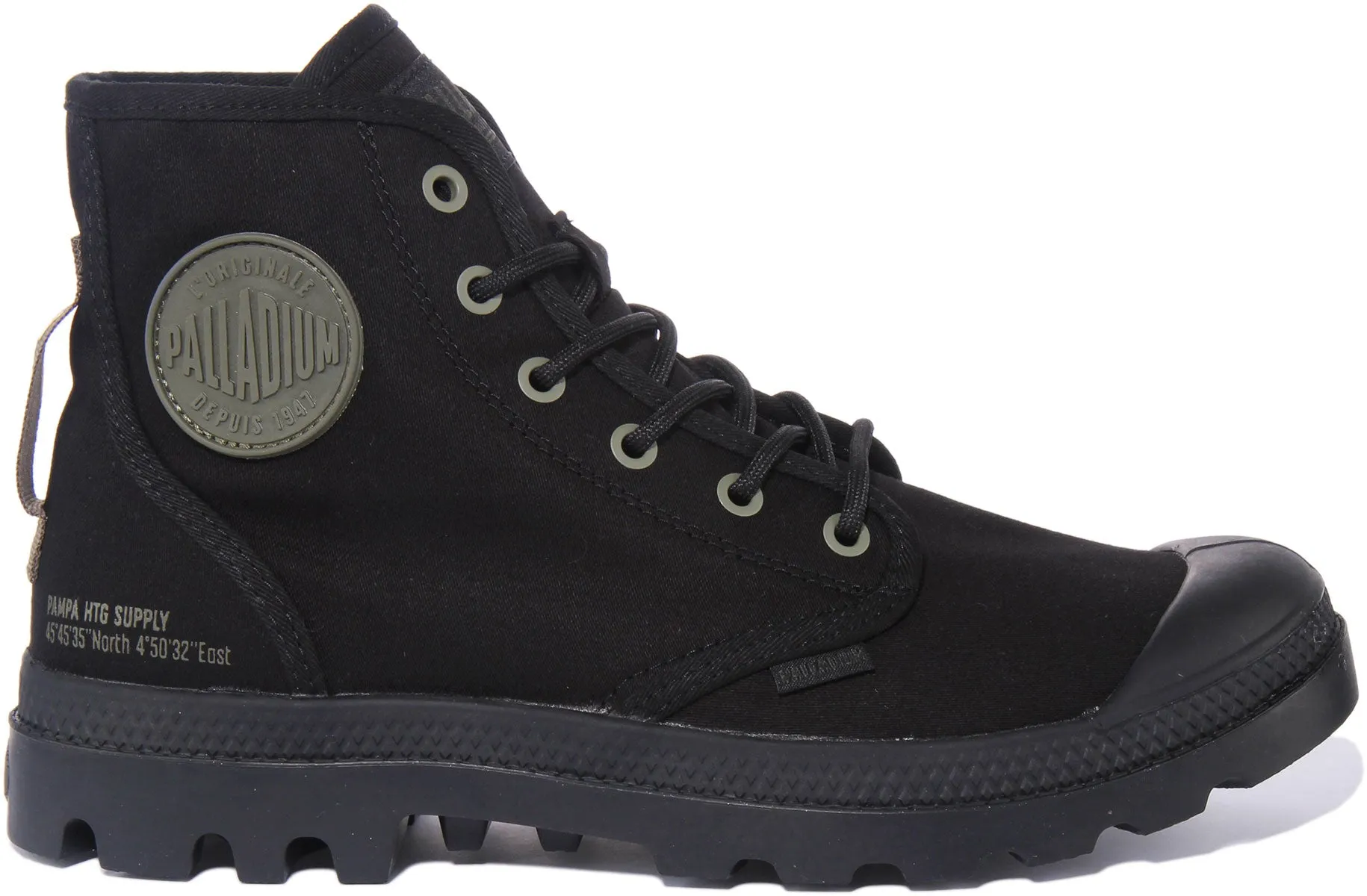 Palladium Pampa Hi HTG In Black Mono