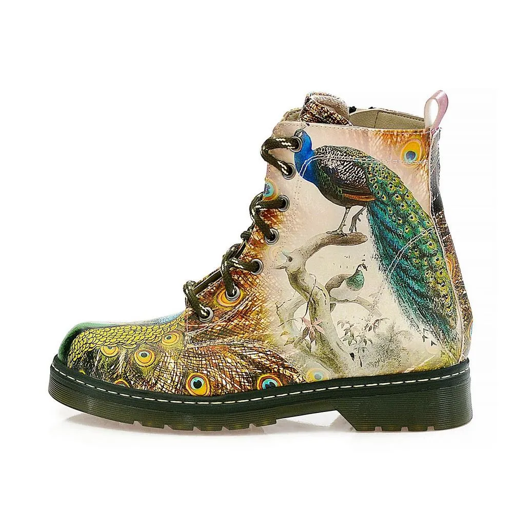 Peacock Bird Long Boots AMAR116