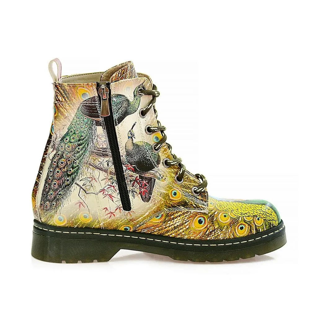 Peacock Bird Long Boots AMAR116