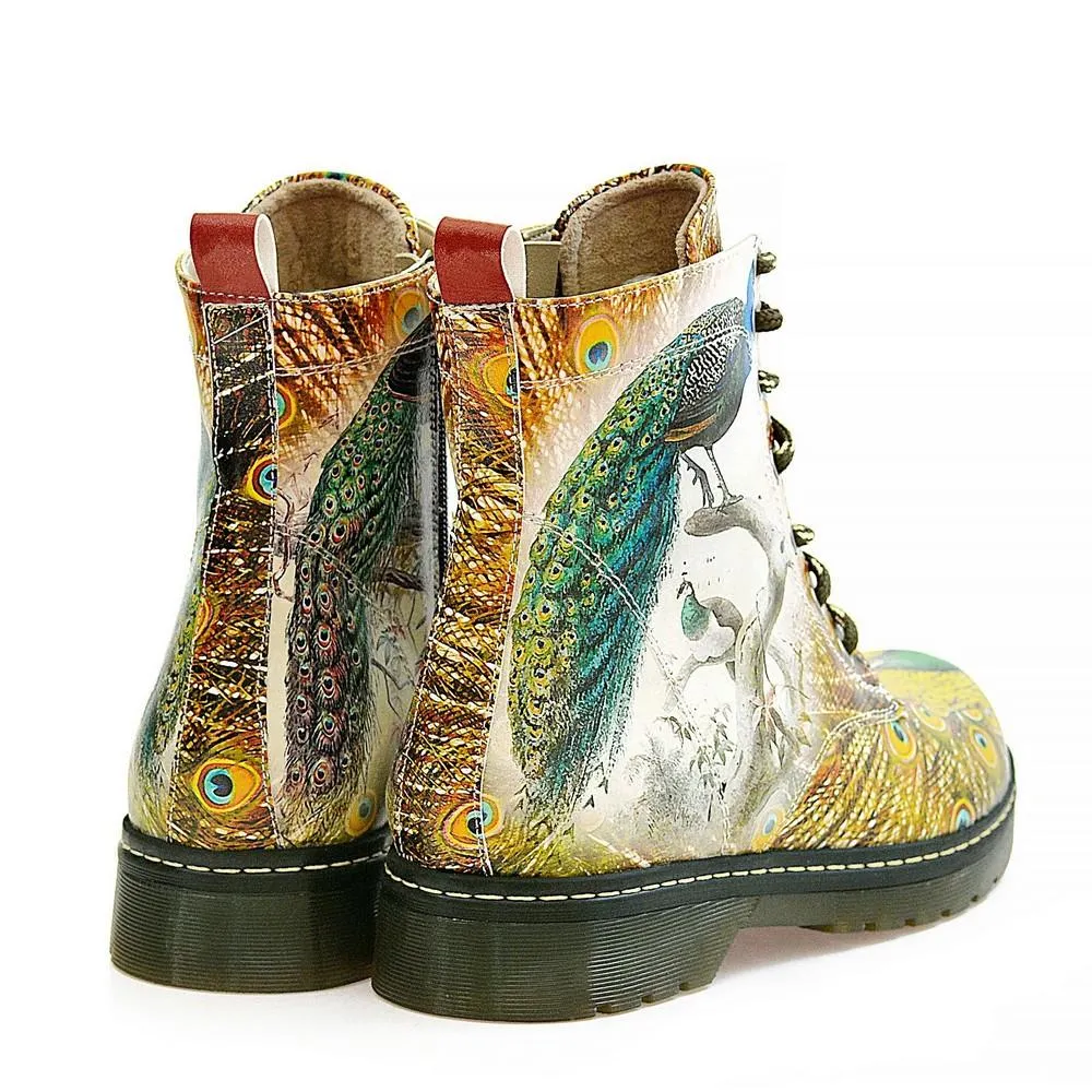 Peacock Bird Long Boots AMAR116