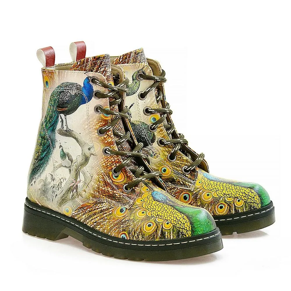 Peacock Bird Long Boots AMAR116