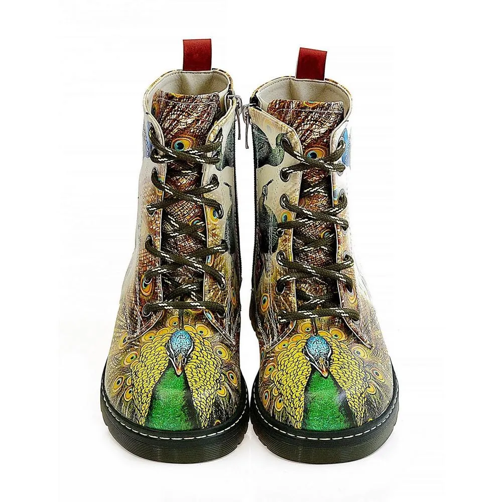 Peacock Bird Long Boots AMAR116