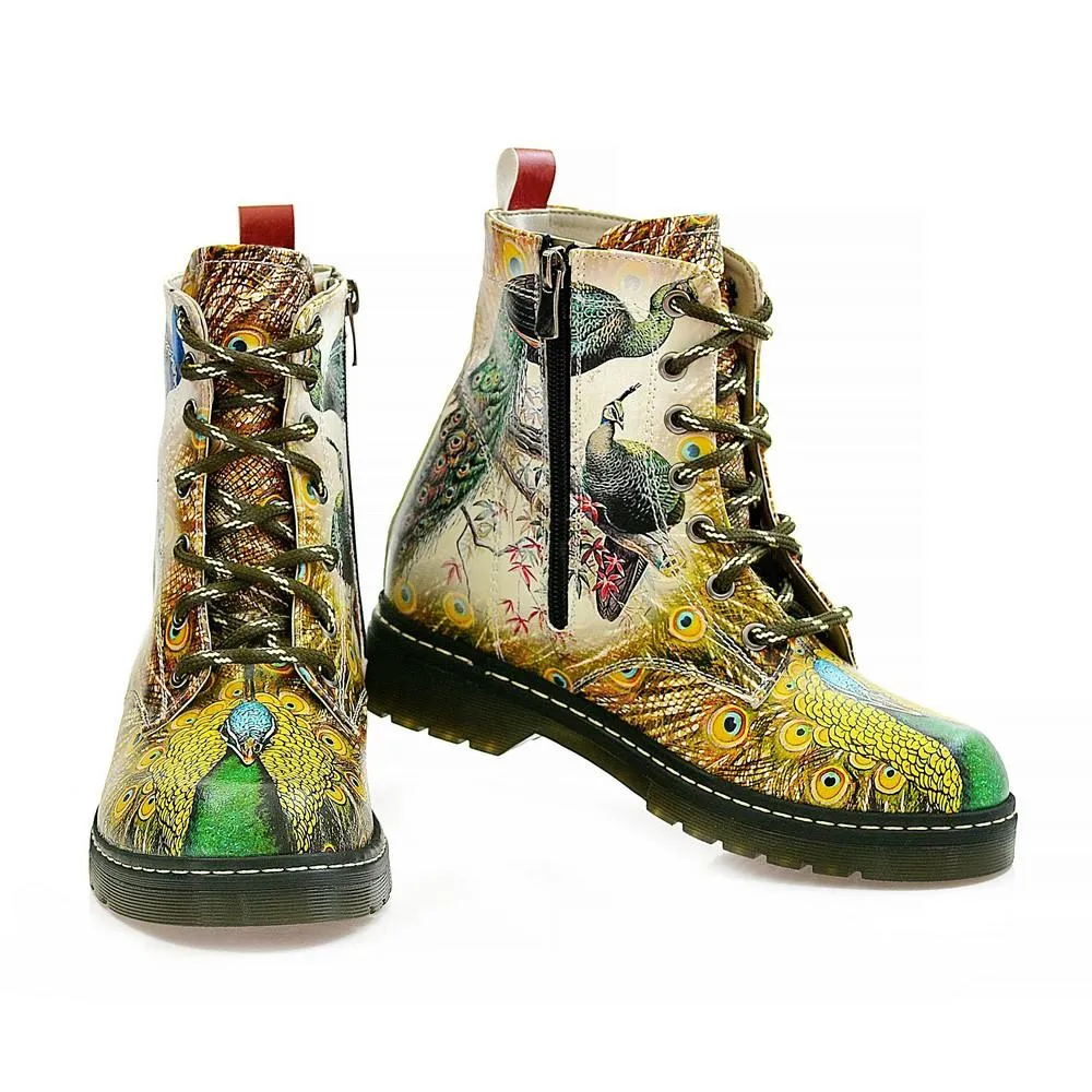 Peacock Bird Long Boots AMAR116