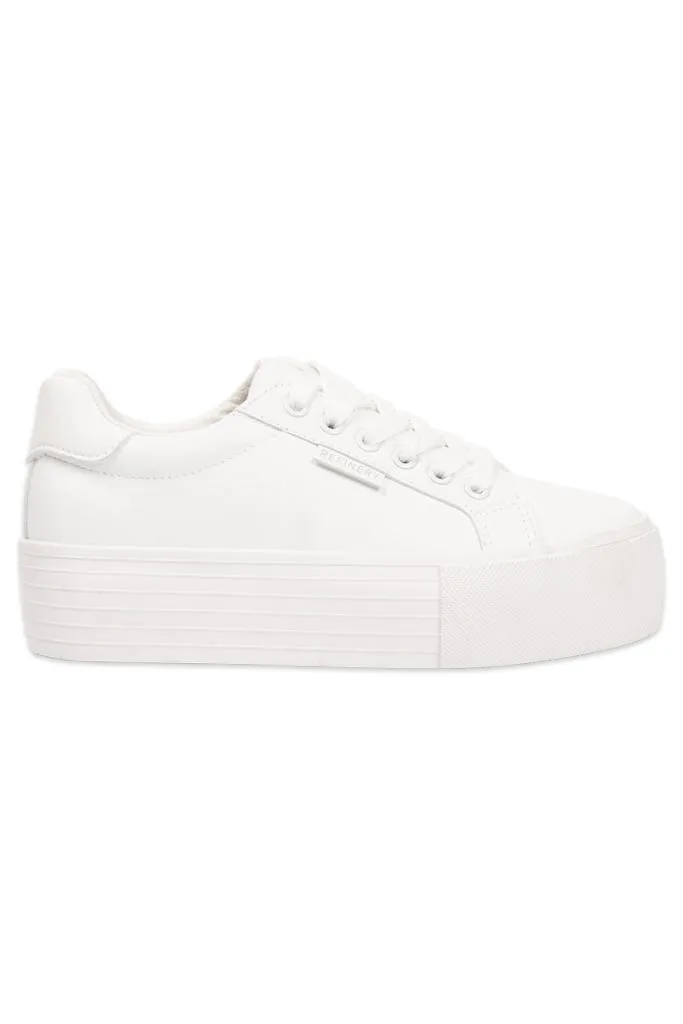 Platform Lace Up Sneaker _ 153935 _ White