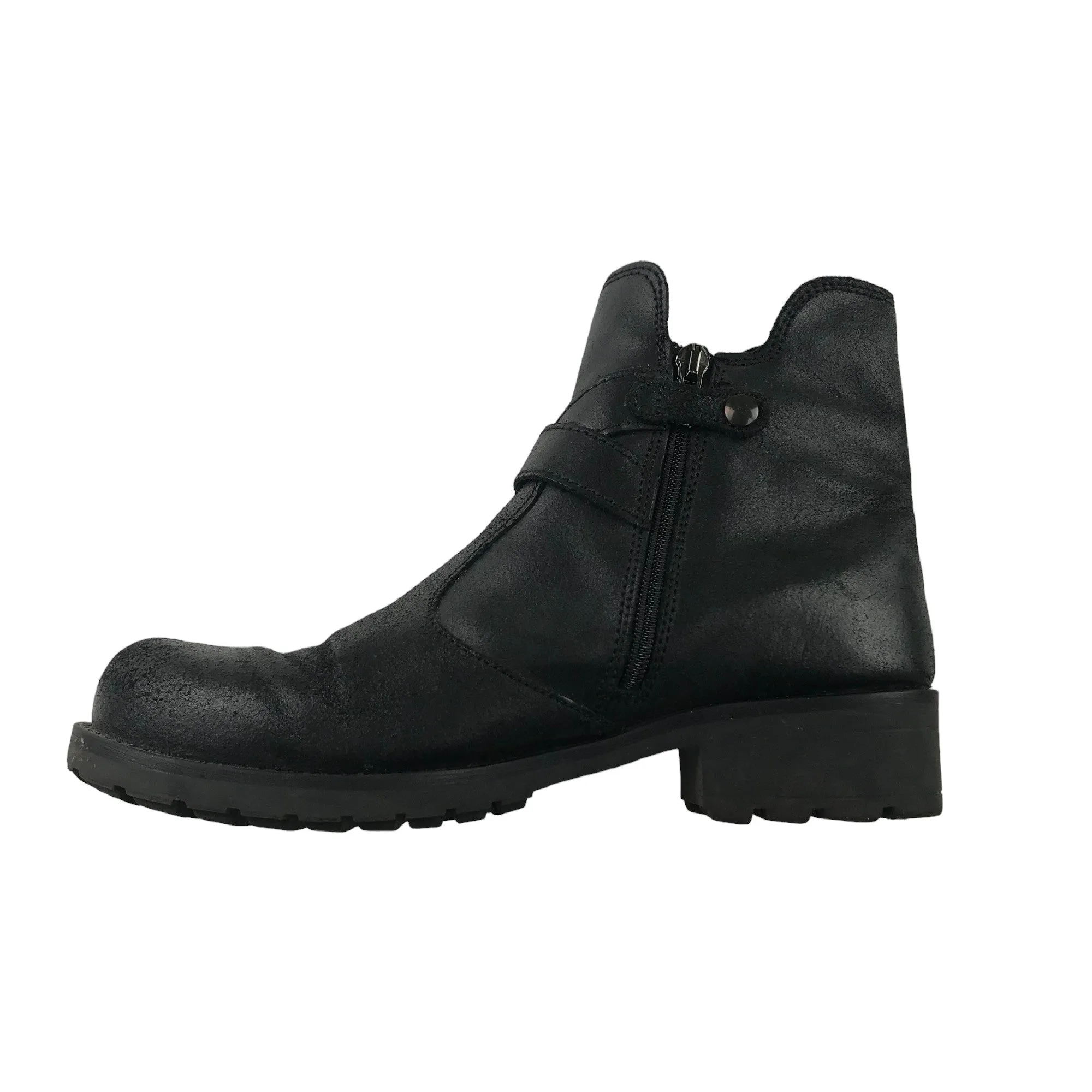 Primigi boots shoe size 5 black leather ankle boots with buckle details