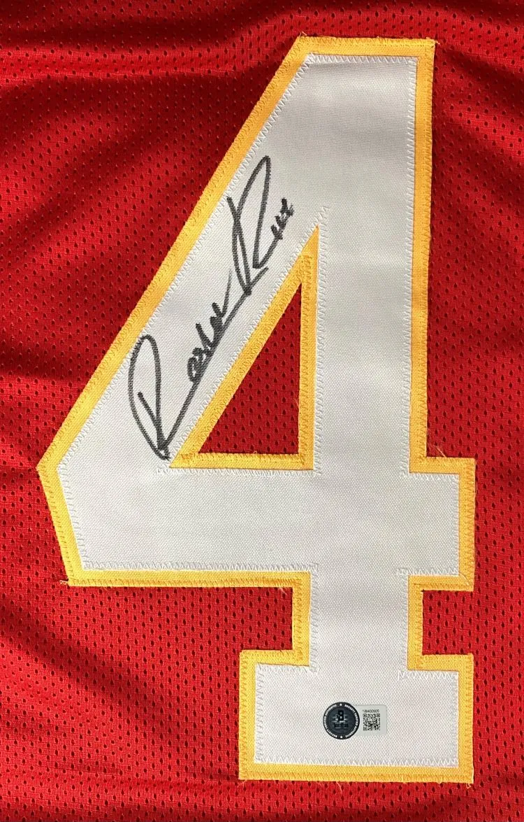 Rashee Rice Kansas City Signed Red Football Jersey BAS