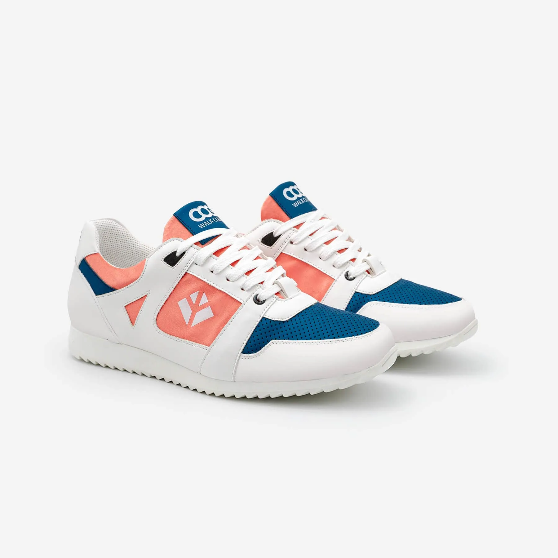 Raven Women's Vegan Sneakers | Coral & Blue