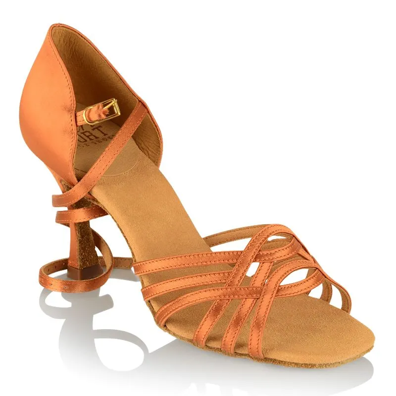 Ray Rose (Art Sport), Persephone 845, Light Tan Satin, 2.5” Flared Heel