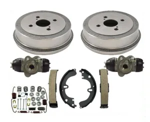 Rear Brake Drums Shoes Spring Kit Wheel Cylinder For Corolla 1994-2002 Non-ABS