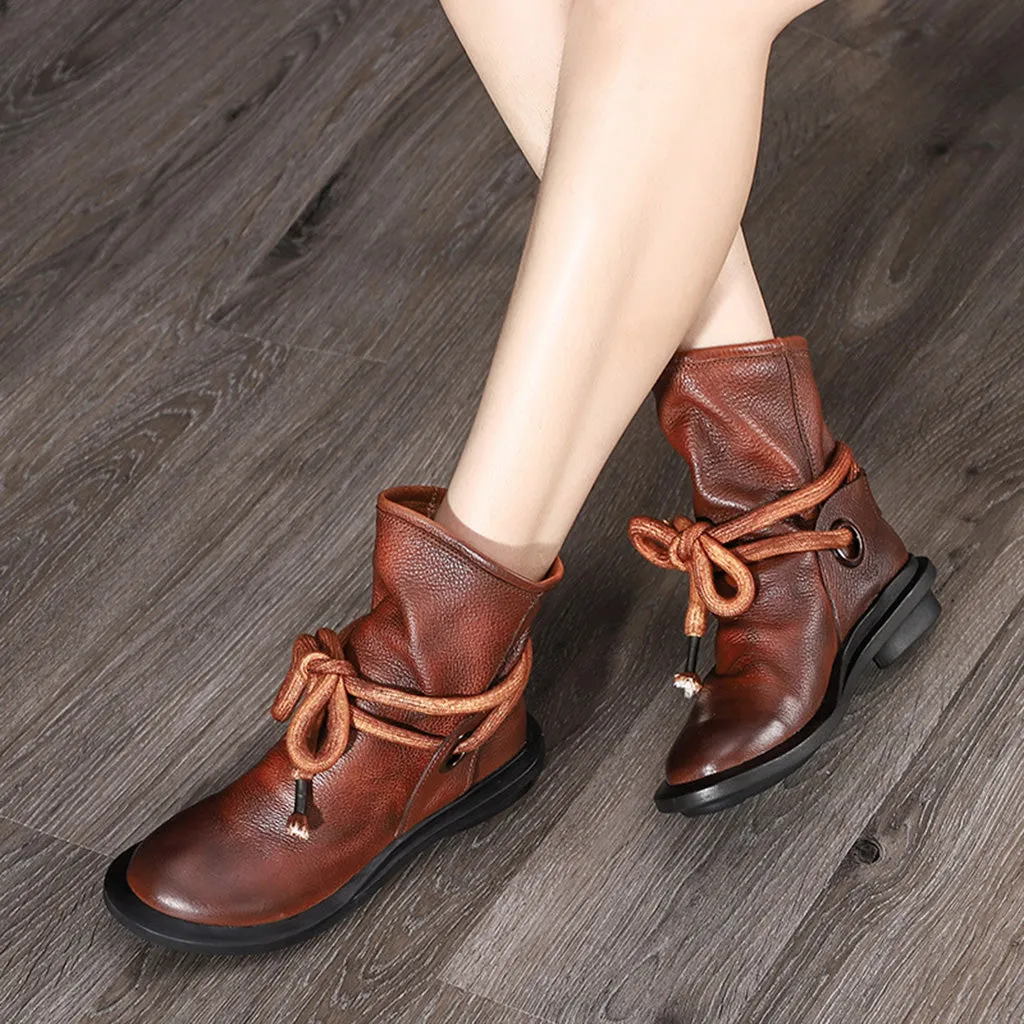 Retro Leather Comfortable Winter Boots | Gift Shoes