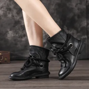 Retro Leather Comfortable Winter Boots | Gift Shoes