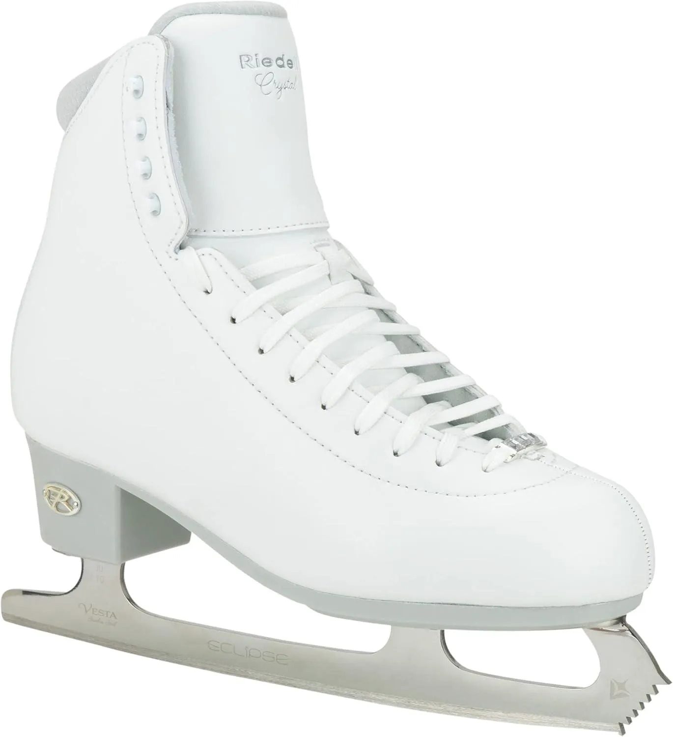 Riedell Crystal Adult Ice Skates - Competitive Figure Ice Skates with Stainless Steel Vesta Blade