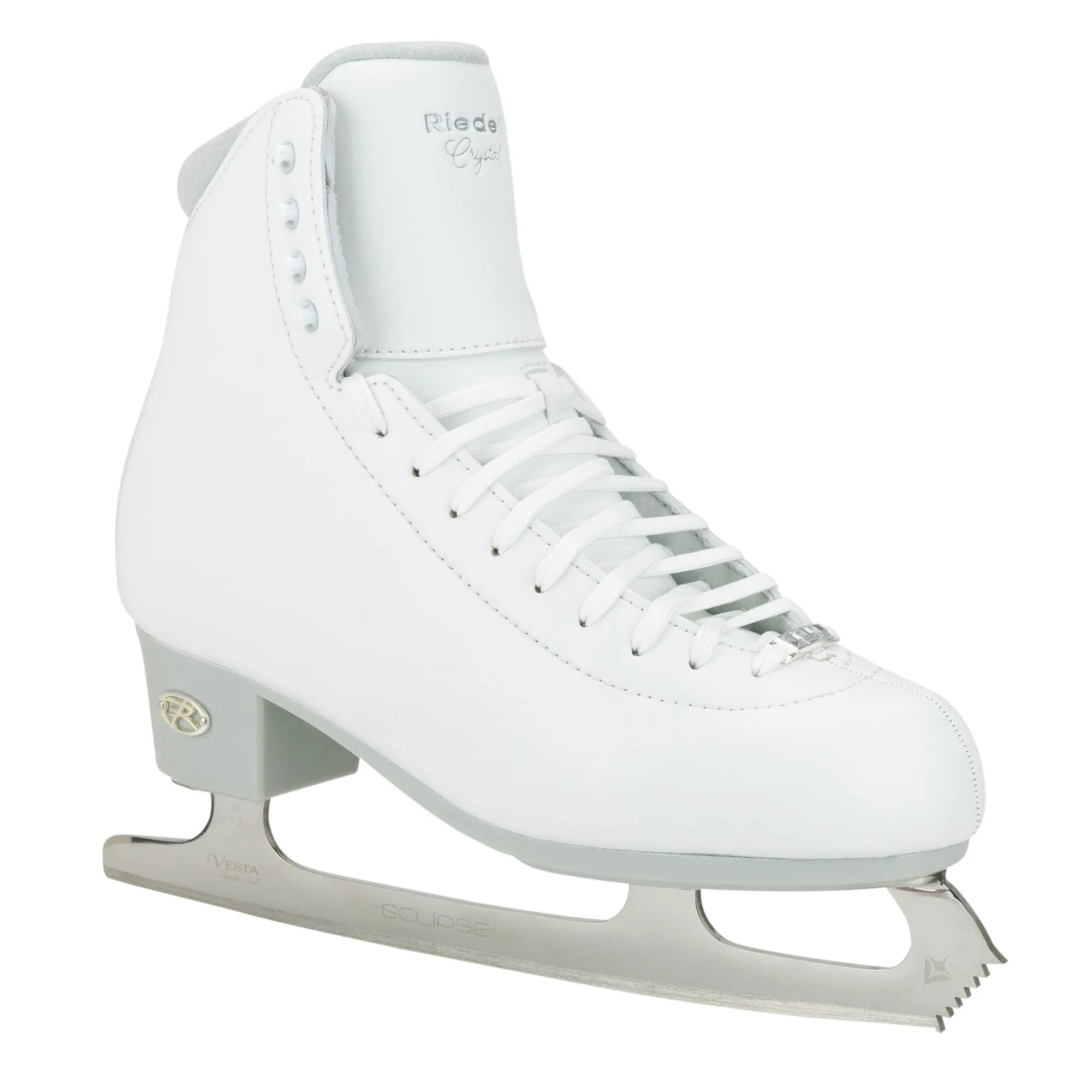 Riedell Crystal Adult Ice Skates - Competitive Figure Ice Skates with Stainless Steel Vesta Blade