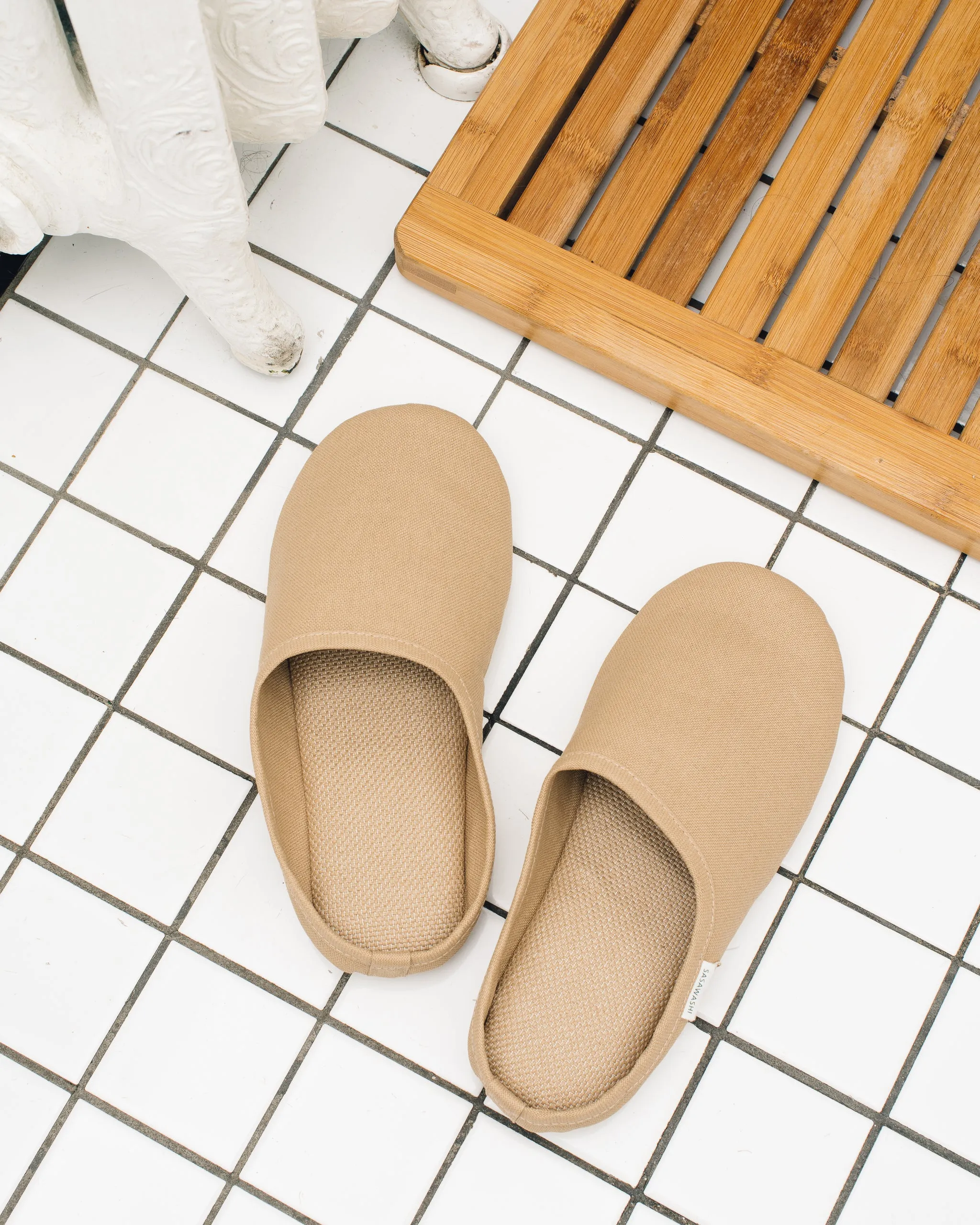 Sasawashi Room Shoes, Camel