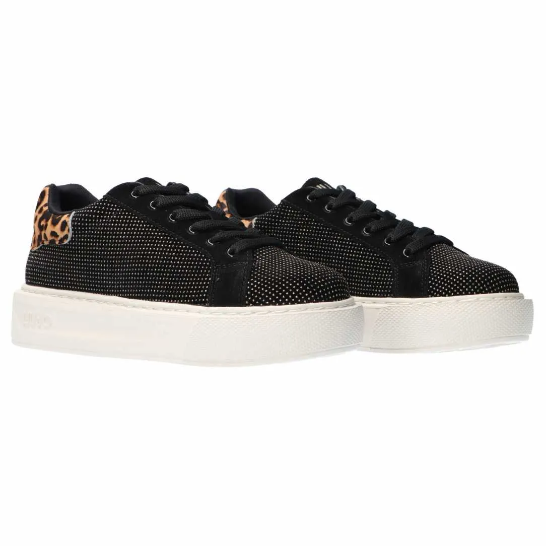 Scarpe Donna LIU JO Sneakers Platform in Suede Nera